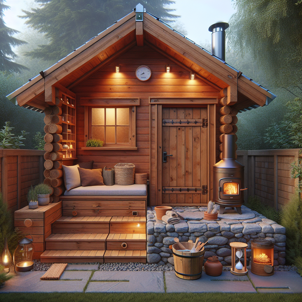 DIY sauna construction, build your own sauna, home sauna setup, homemade steam room, backyard sauna building plans, create your own sauna, sauna building materials, constructing a personal sauna, custom home saunas design, indoor homemade sauna guide, outdoor home-built sauna tips.