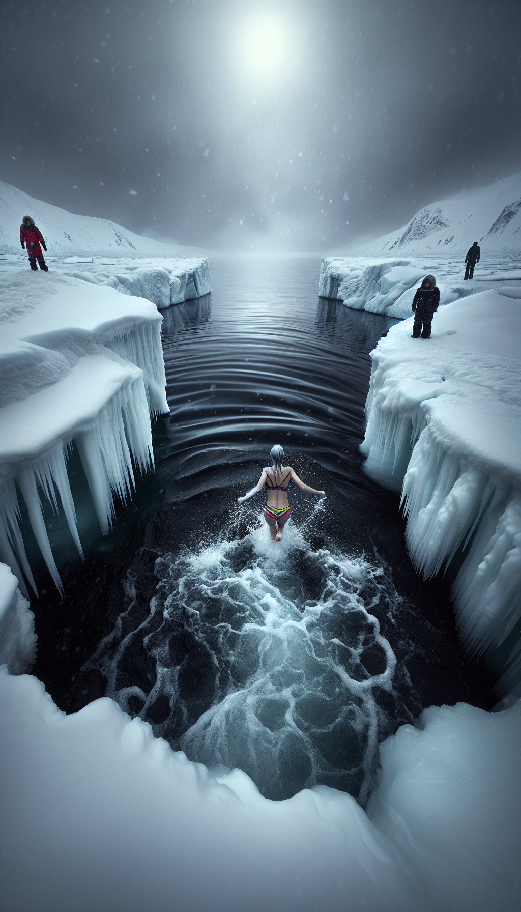 arctic swimming, ice water immersion, freezing water swim, winter swimming, polar bear plunge events, sub-zero water dips, cold shock therapy, icy plunge benefits, extreme plunges in cold water, charity polar plunge.